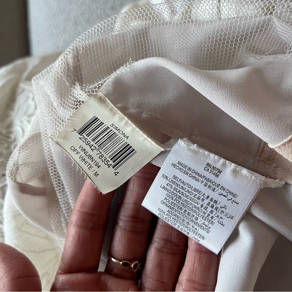 BCBGMaxAzria Runway Simona Eyelet Lace Silk Linen Dress - Picture 10 of 10